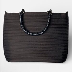 GUCCI- Bamboo Quilted Nylon & Leather Tote. Strap, COA and Gucci Dustbag